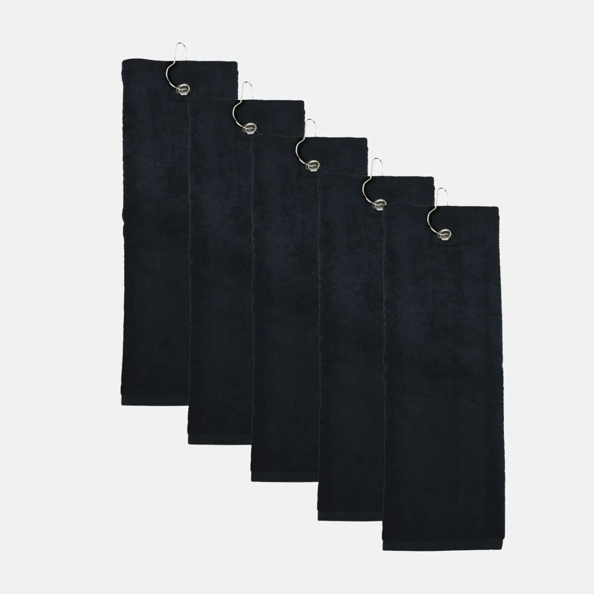 The One Golfhanddoek 40x50 cm 450 gram Zwart (5 stuks)