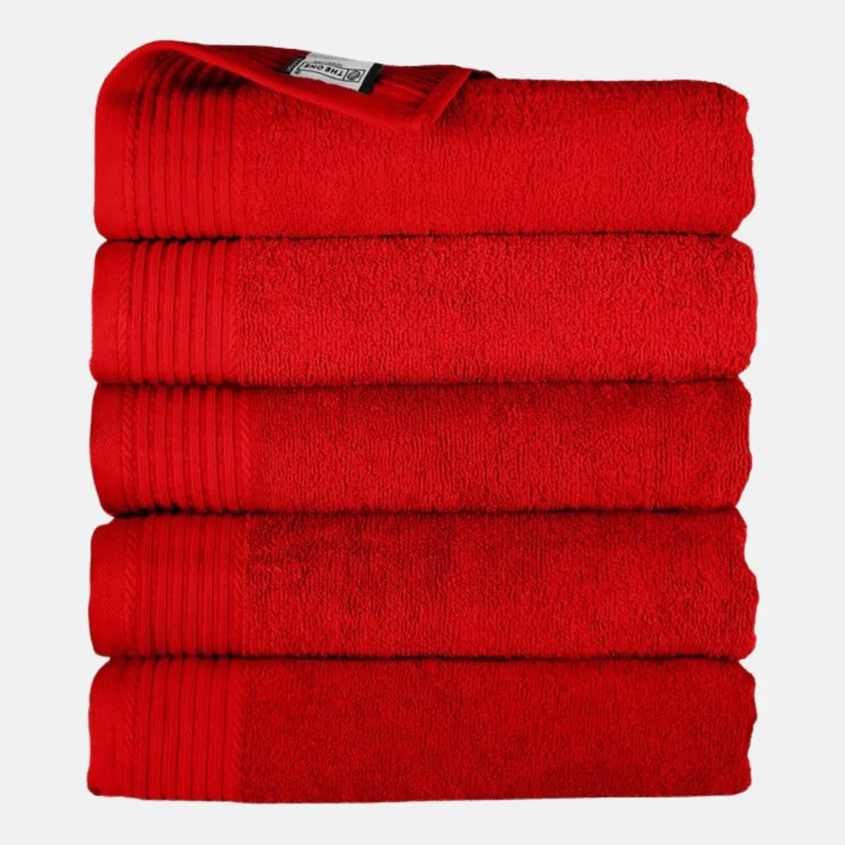 The One Handdoek 450 gram 50x100 cm Rood (5 stuks)