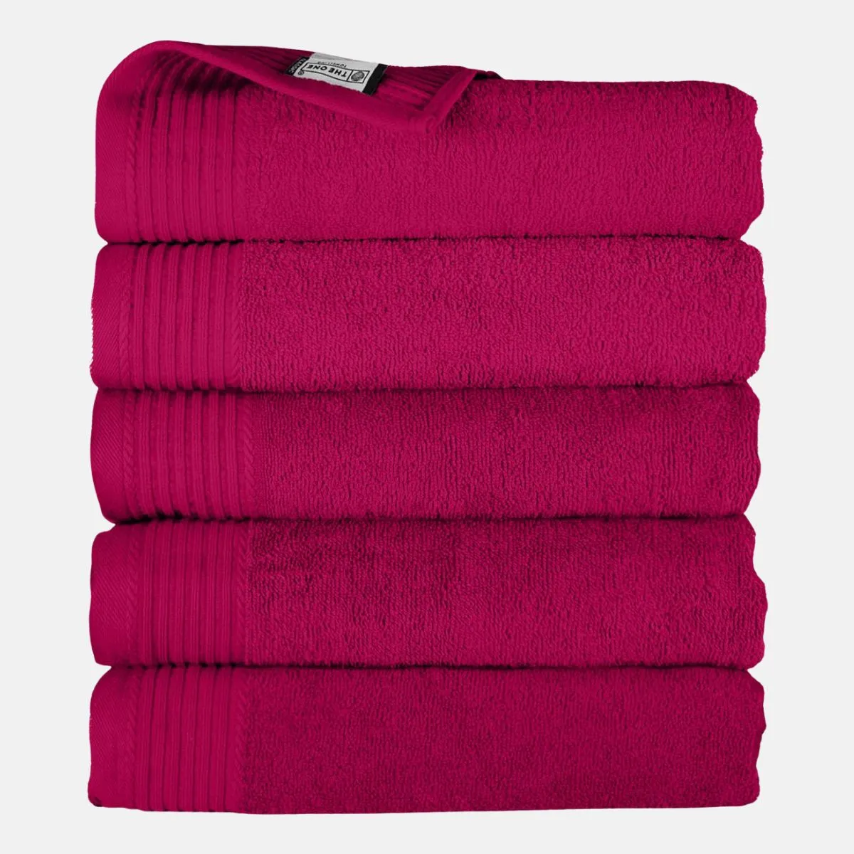 The One Badhanddoek 450 gram 70x140 cm Magenta (5 stuks)