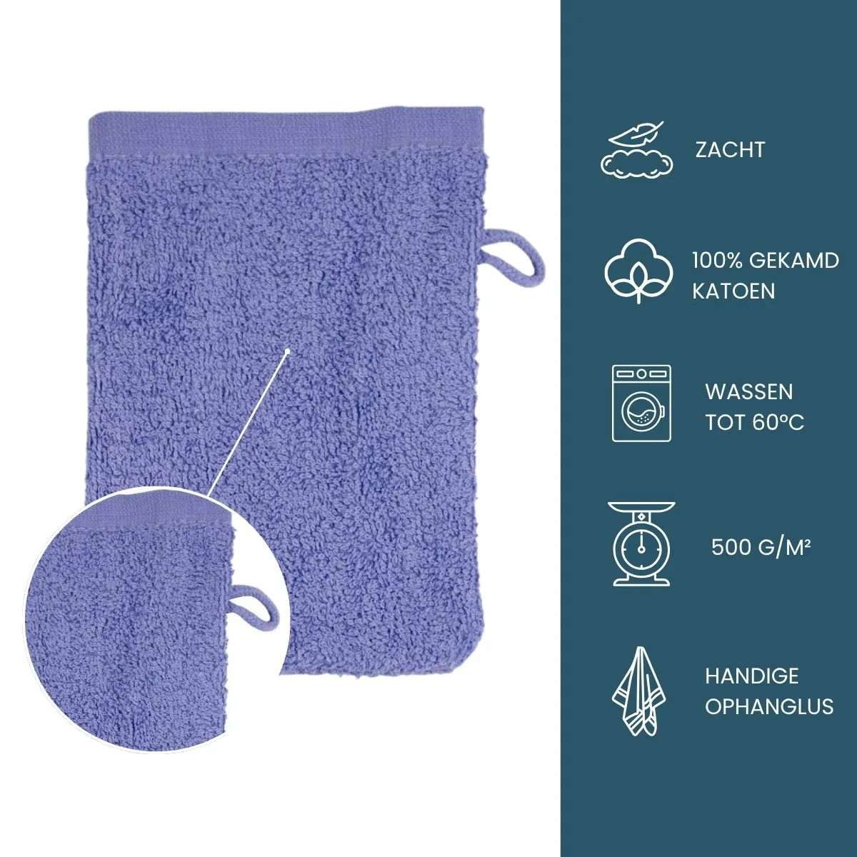 The One Washandjes Lavender - 10 stuks