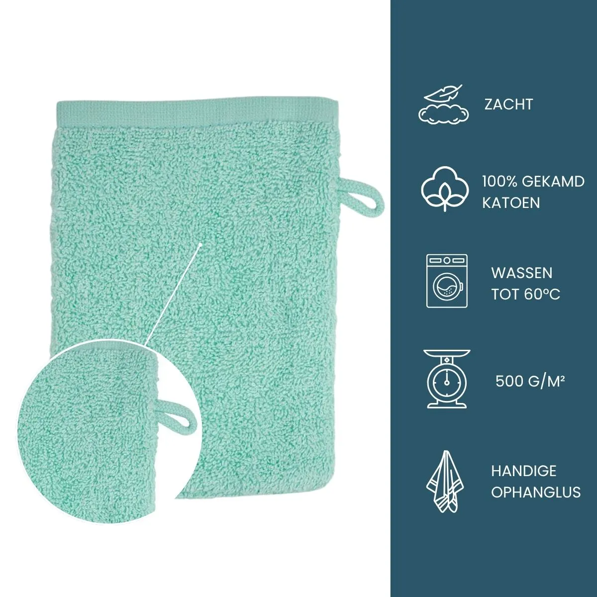 The One Washandje 500 gram 15x21 cm Mint