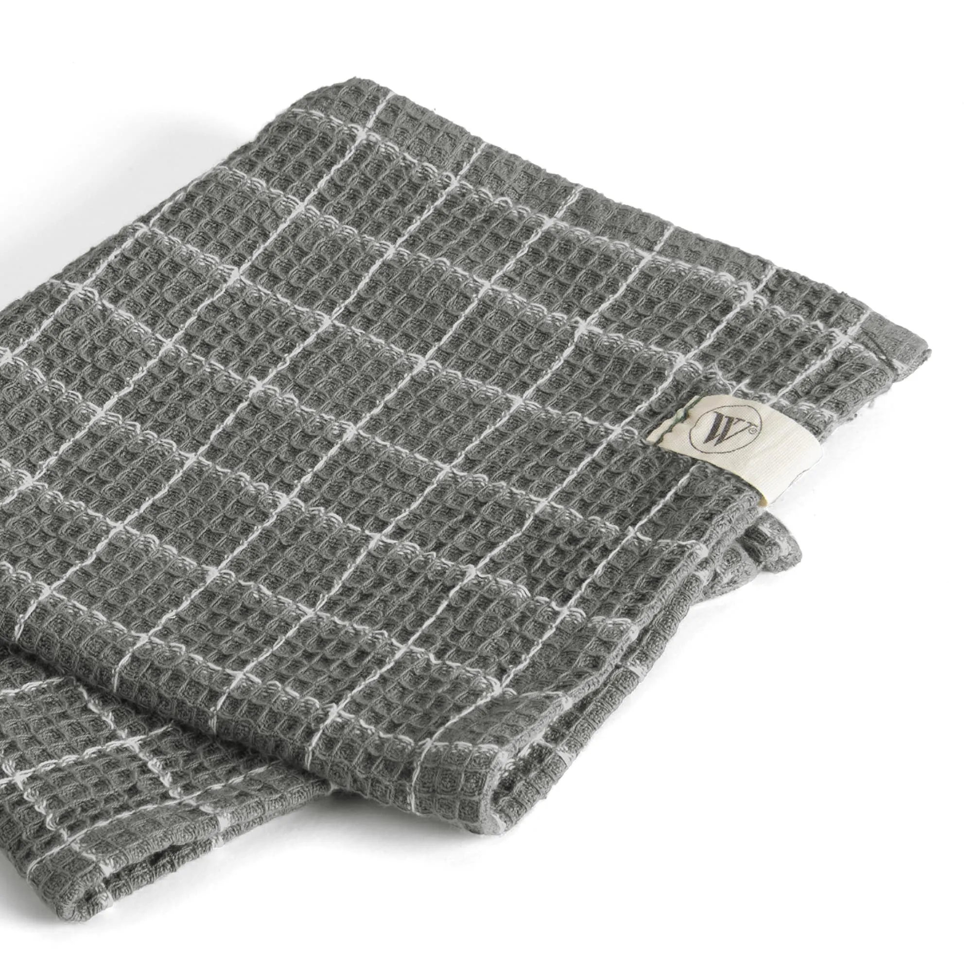 Walra Vaatdoek Dry with Cubes Off Black - 3 stuks