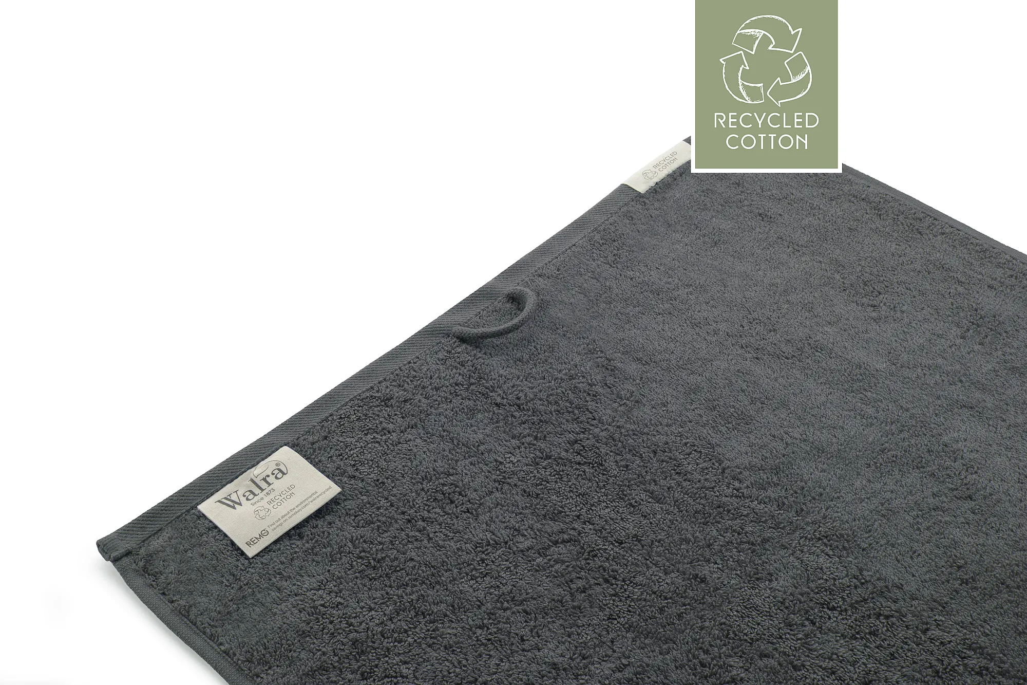 Walra Remade Cotton Handdoek 50 x 100 cm 550 gram Grey