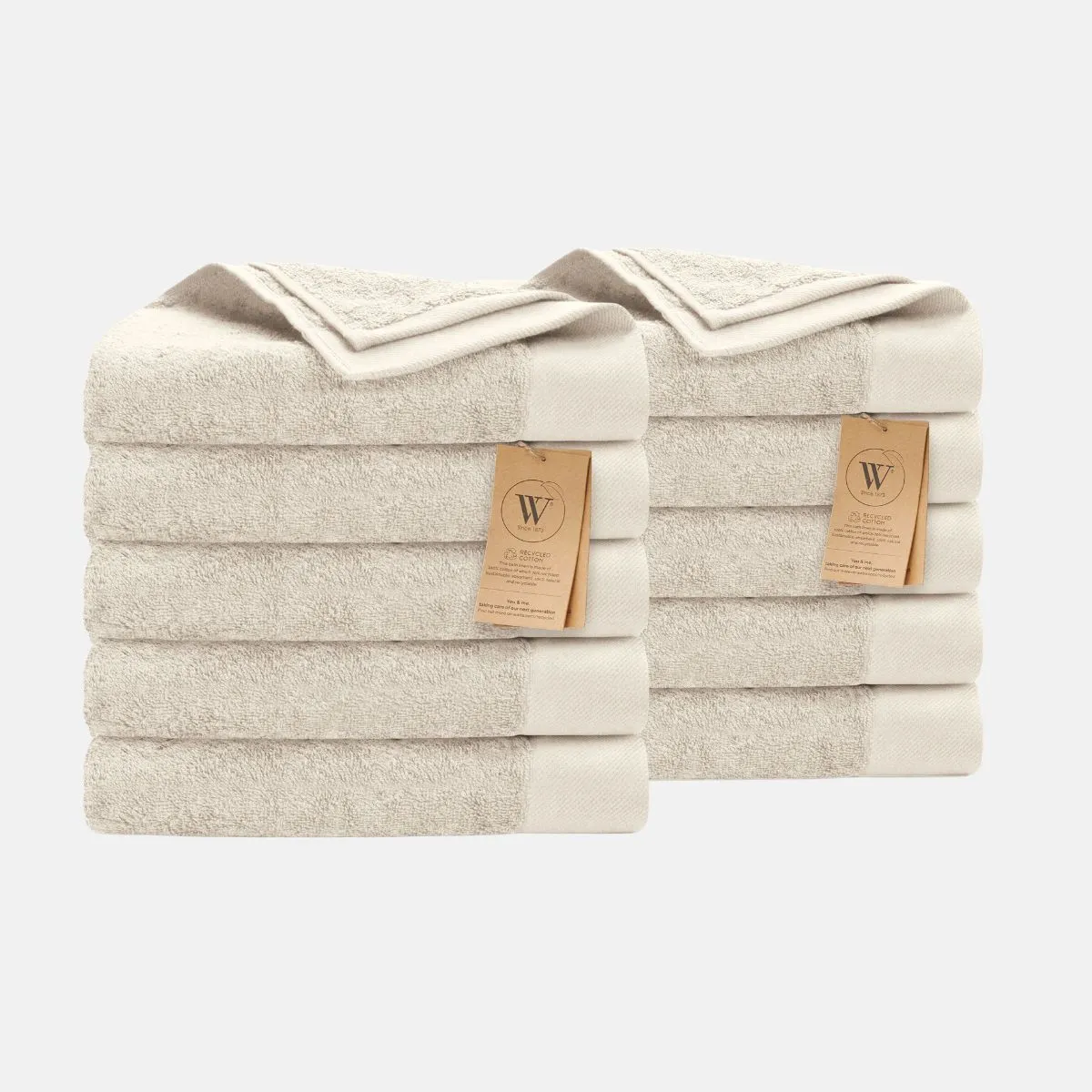 Walra Remade Cotton Handdoeken 60 x 110 cm - 550 gr/m  - Beige - 10 stuks