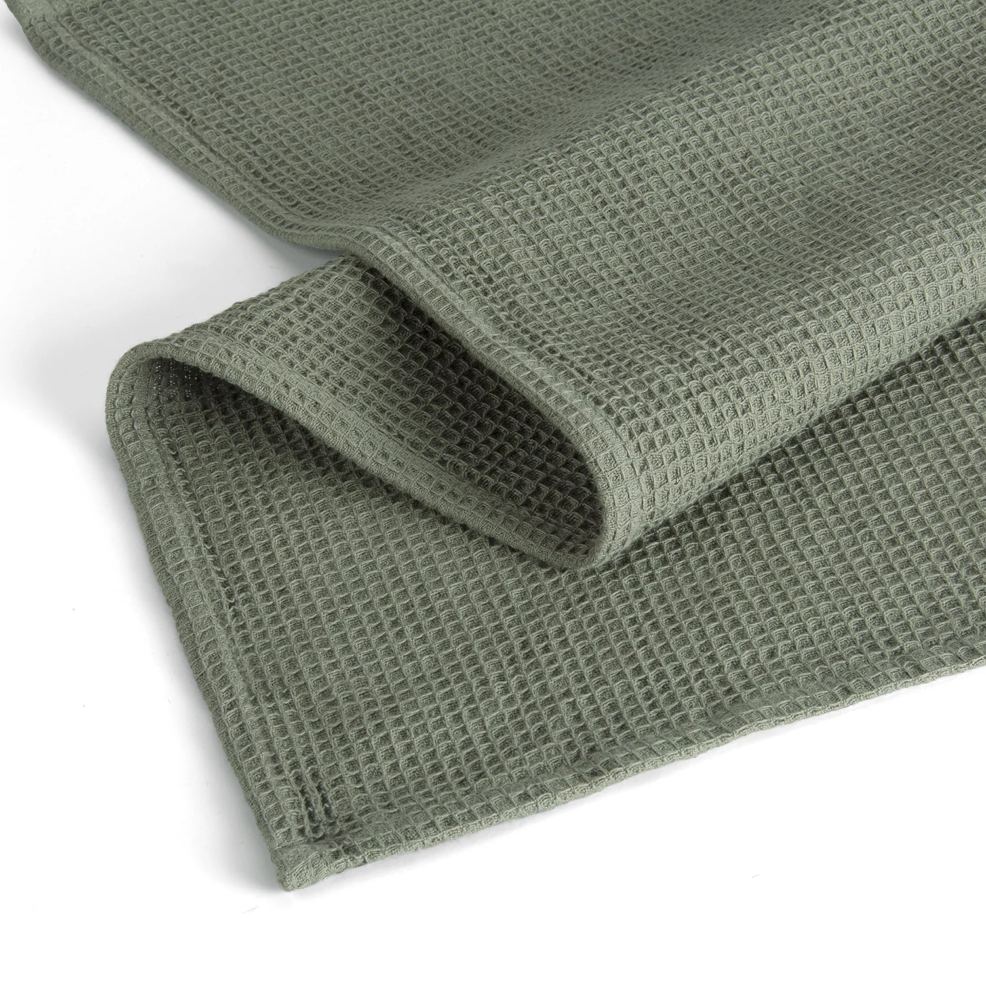 Walra Keuken- en Theedoekenset Dry with Cubes Uni, Stripes & Blocks Legergroen