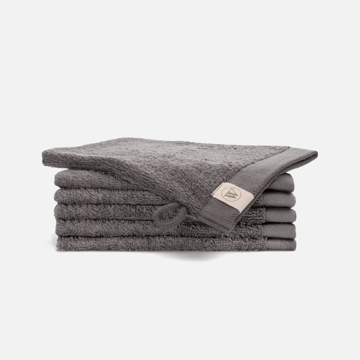 Walra Remade Cotton Washandje 16 x 21 cm 550 gram Grey - 6 stuks