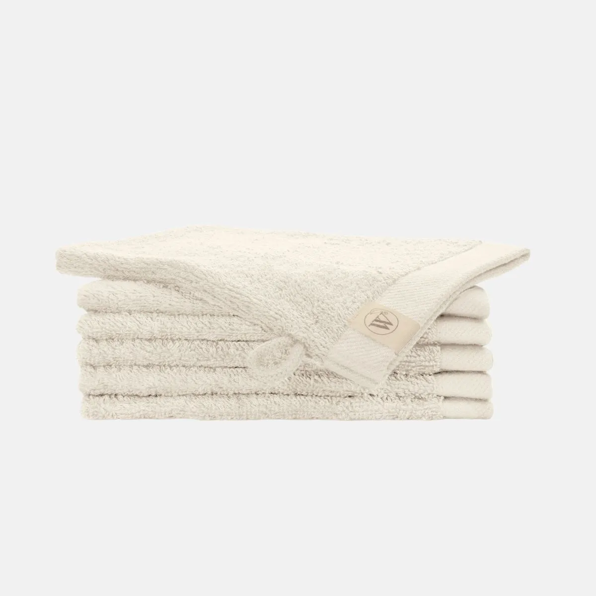 Walra Remade Cotton Washandje 16 x 21 cm - 550 gr/m  - Beige- 6 stuks