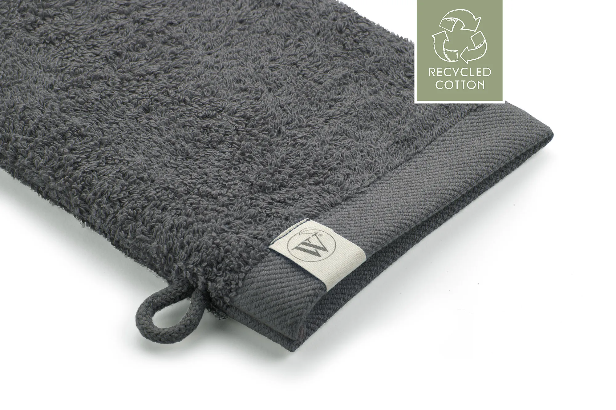 Walra Remade Cotton Washandje 16 x 21 cm 550 gram Grey - 2 stuks