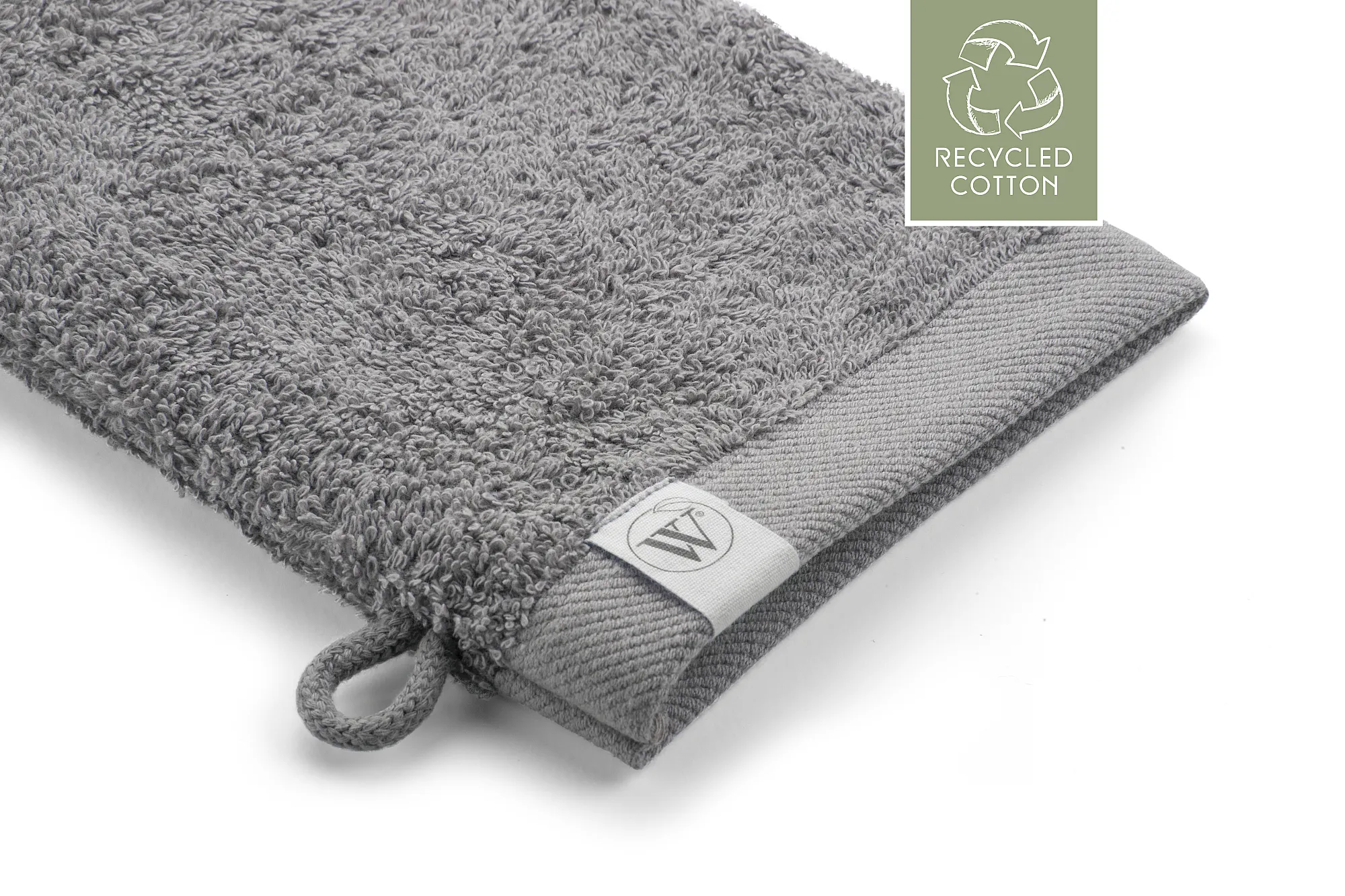 Walra Remade Cotton Washandje 16 x 21 cm 550 gram Taupe - 2 stuks