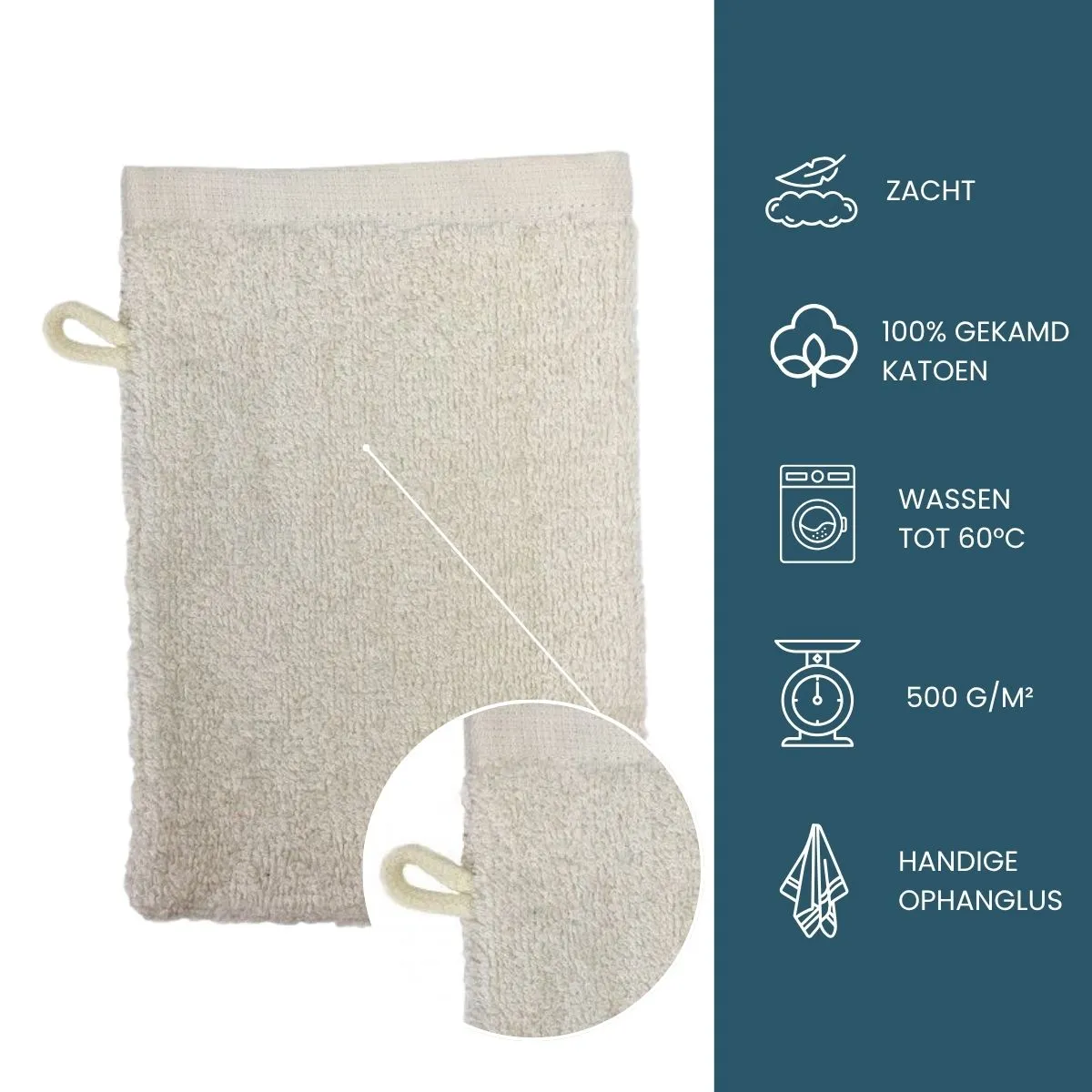 The One Washandjes Ivory - 10 stuks