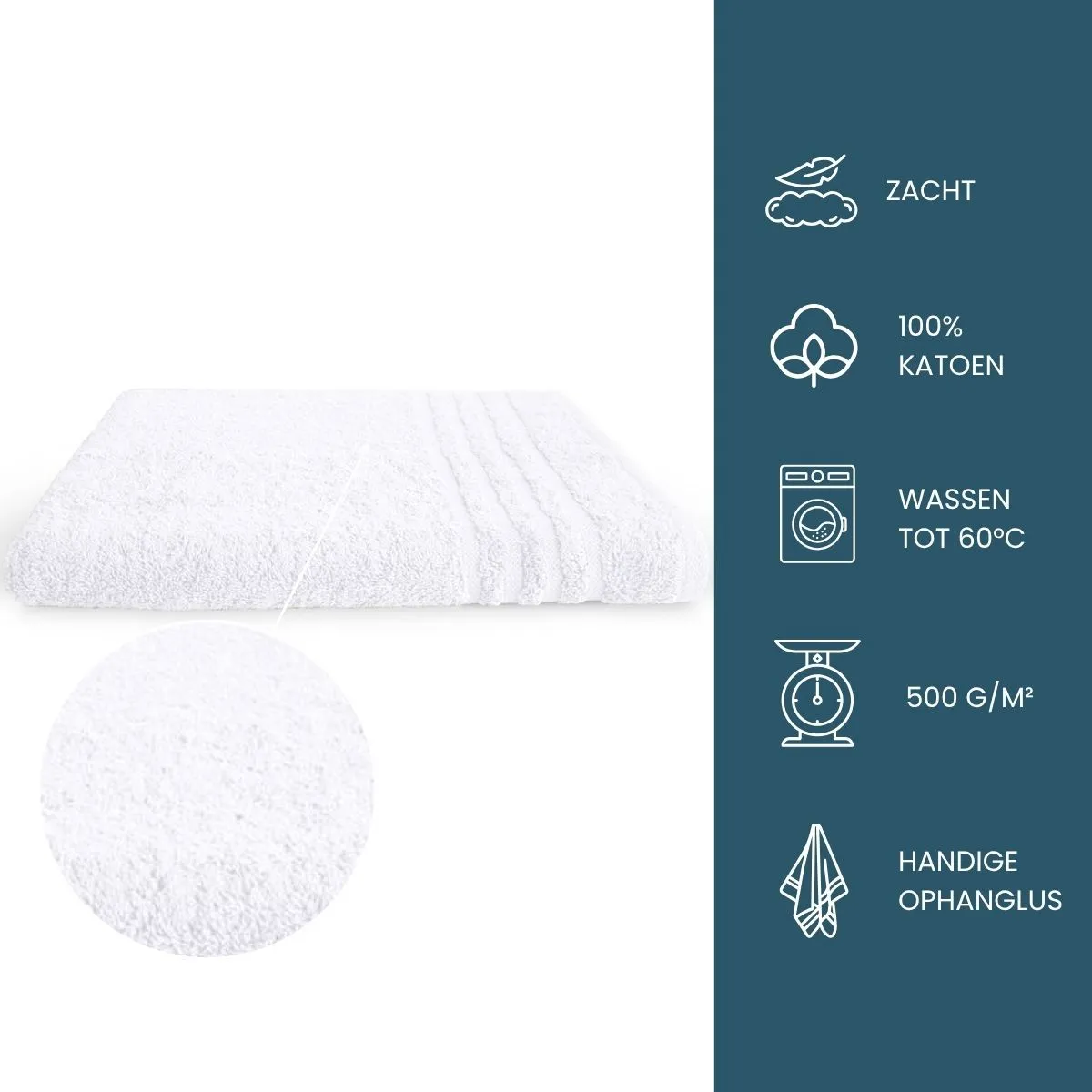 Byrklund Handdoek 70x140 cm 500gram Wit