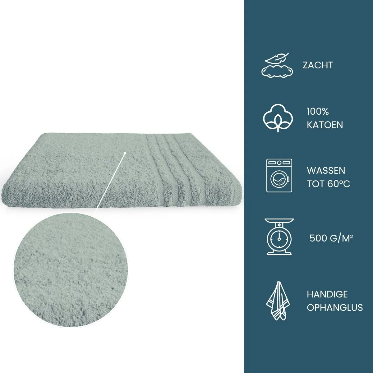 Byrklund Handdoek 70x140 cm 500gram Zeeblauw - 10 stuks
