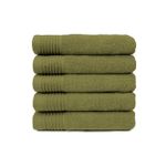 The One Handdoek 50x100 cm 450gram Olive Green (5 stuks)