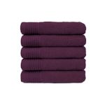 The One Handdoek 50x100 cm 450gram Plum(5 stuks)