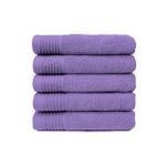 The One Handdoek 450 gram 50x100 cm Paars (5 stuks)