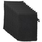 The One Washandjes Zwart - 10 stuks