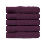 The One Handdoek Deluxe 50x100  550 gr Plum (5 stuks)