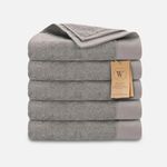 Walra Remade Cotton Handdoeken 60 x 110 cm - 550 gr/m² - Taupe - 5 stuks