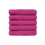 The One Handdoek 450 gram 50x100 cm Magenta (5 stuks)
