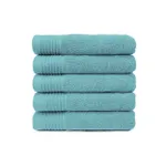 The One Handdoek 50x100 cm 450gram Petrol (5 stuks)