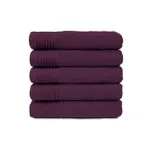 The One Handdoek 50x100 cm 450gram Plum(5 stuks)