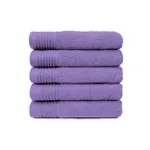 The One Handdoek 450 gram 50x100 cm Paars (5 stuks)