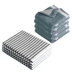 Byrklund Keuken- en Theedoeken set Dry Dishes & Dry Hands Blauw - 8 delig