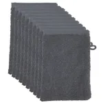 The One Washandjes Antraciet - 10 stuks