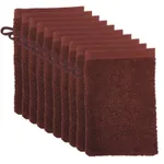 The One Washandjes Bruin - 10 stuks