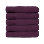 The One Badhanddoek Deluxe 70x140  550 gram Plum (5 stuks)