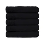 The One Badhanddoek Deluxe 70x140  550 gram Zwart (5 stuks)