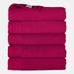 The One Handdoek 450 gram 50x100 cm Magenta (5 stuks)