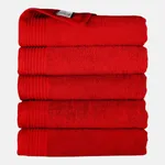 The One Handdoek 450 gram 50x100 cm Rood (5 stuks)