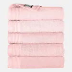 The One Handdoek 50x100 cm 450gram Salmon (5 stuks)