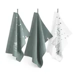 Walra Kerst Theedoeken & Handdoeken - Hello Winter - 3 stuks - Jade