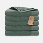 Walra Remade Cotton Handdoeken 70 x 140 cm - 550 gr/m² - Donker Groen - 5 stuks