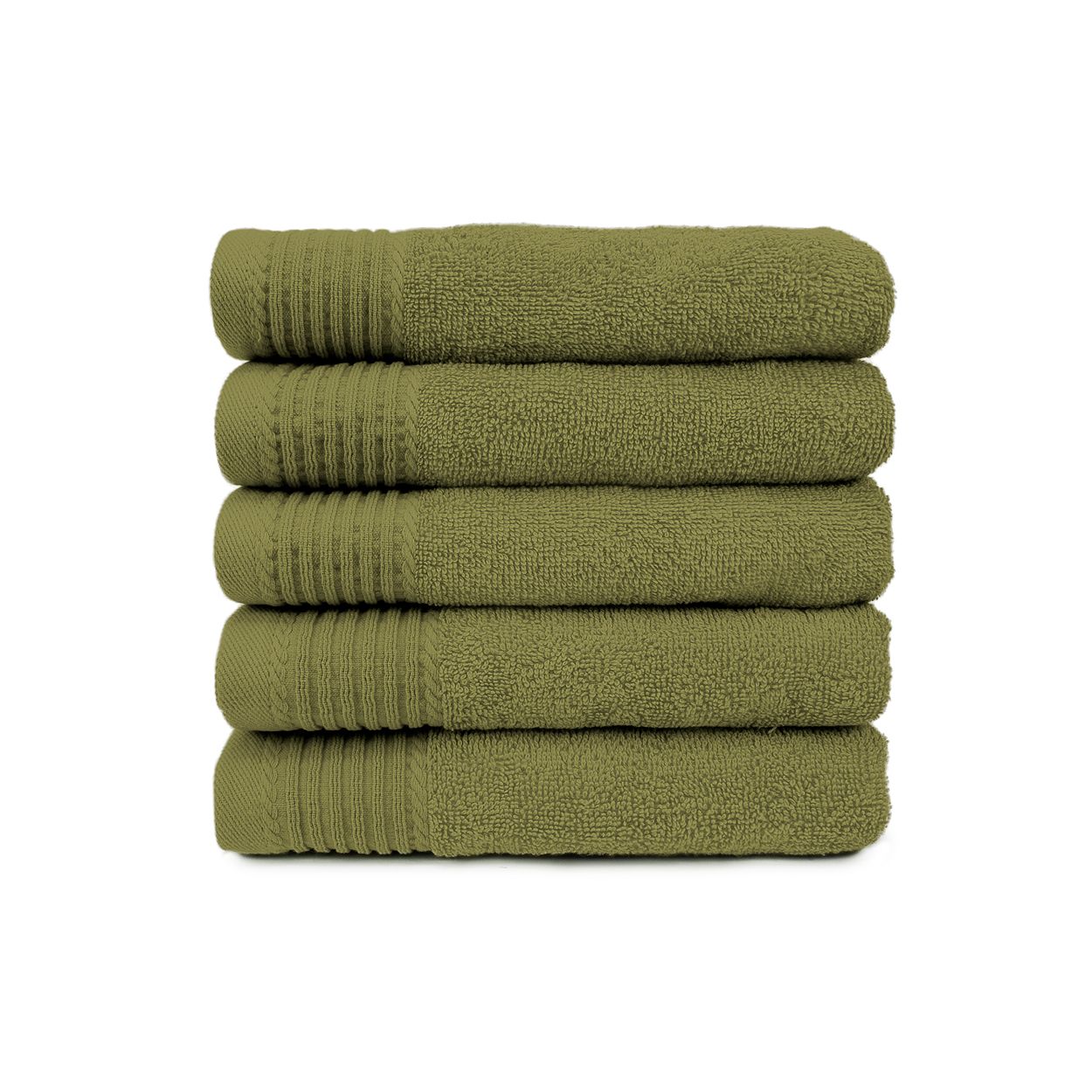 The One Handdoek 50x100 cm 450gram Olive Green (5 stuks)