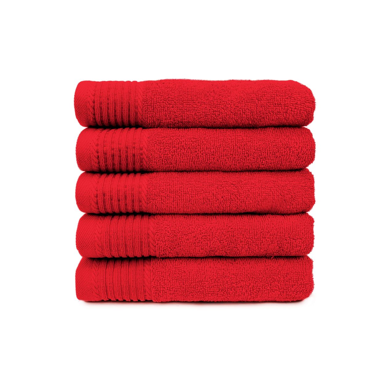 The One Handdoek 450 gram 50x100 cm Rood (5 stuks)
