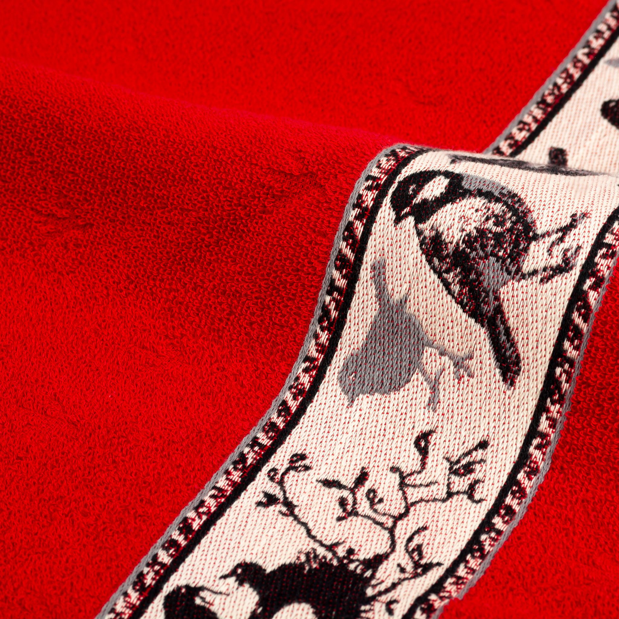 Bunzlau Castle Keukendoek Birds Rood