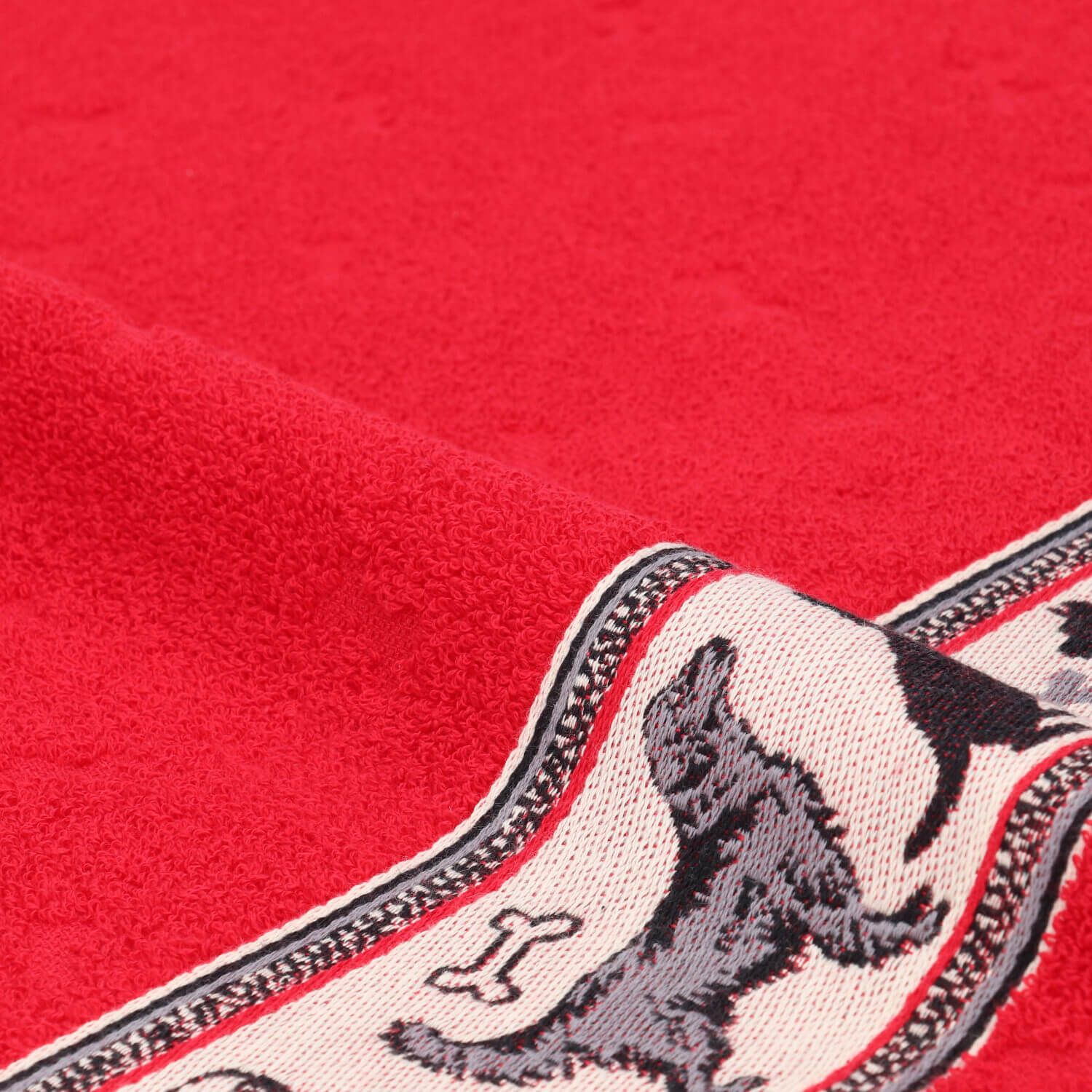 Bunzlau Castle Keukendoek Dogs Rood