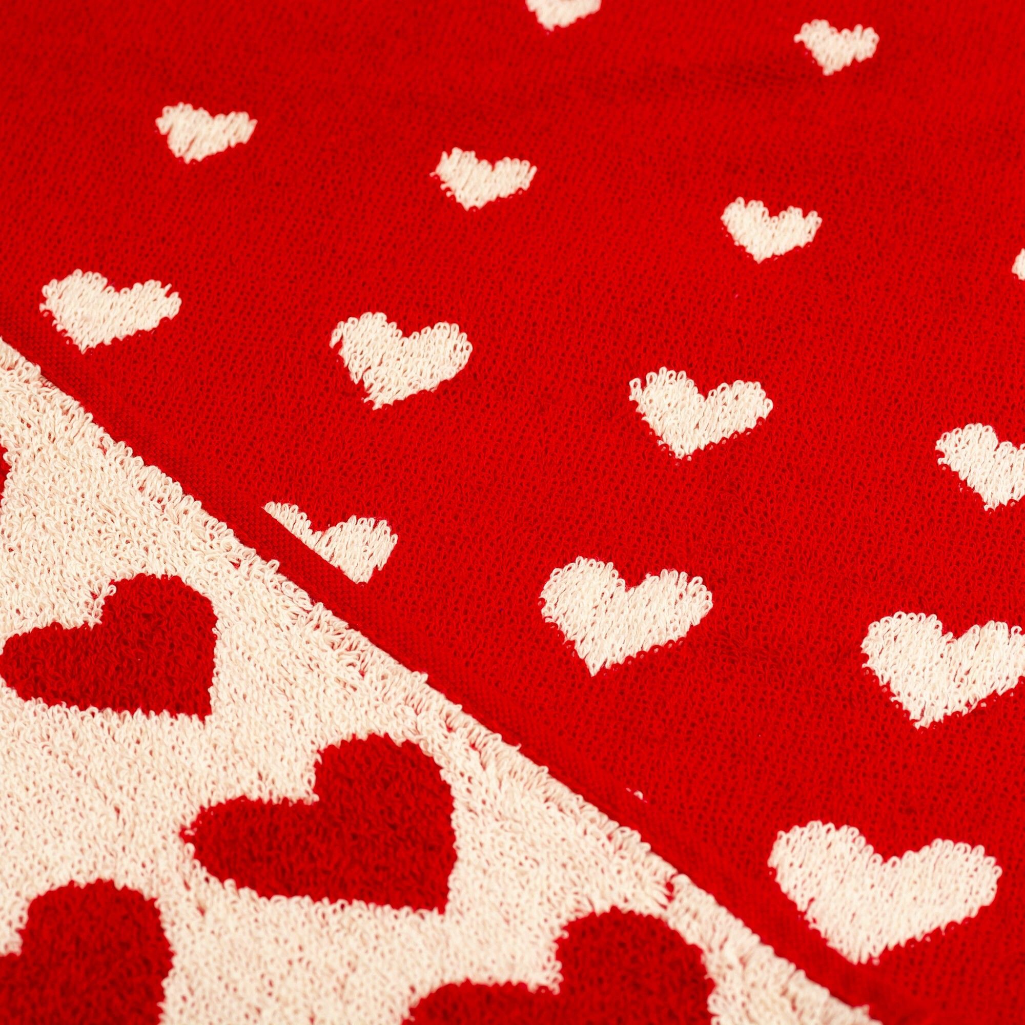 Bunzlau Castle Keukendoek Hearts Rood