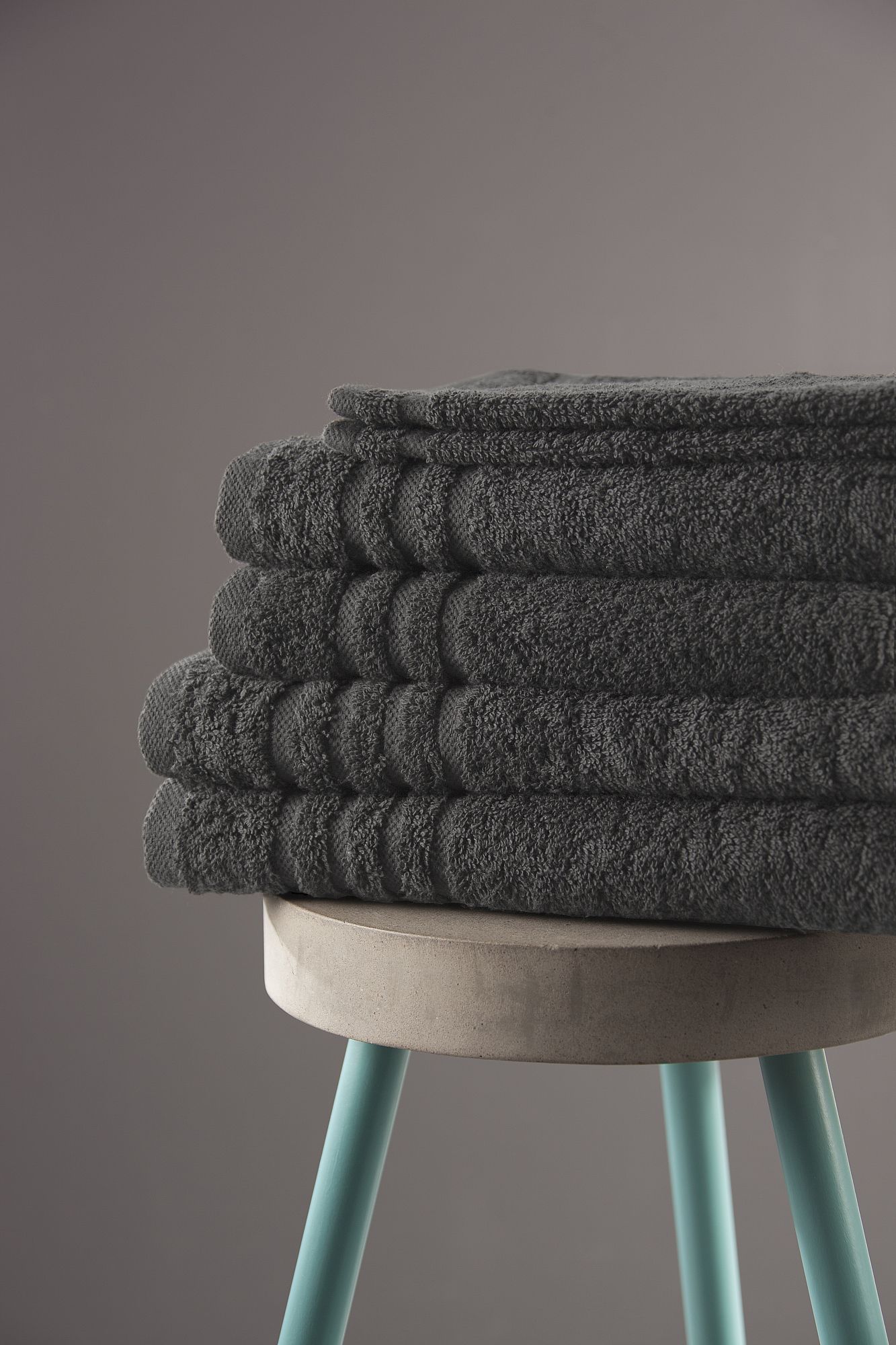 Byrklund Handdoek 50 x 100 cm 500 gram Antraciet - 6 stuks