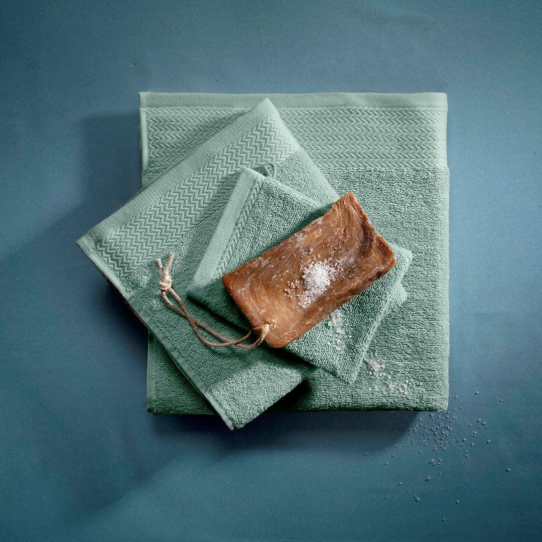 Clyr Washandjes 16x21 cm 500 gram Highlands Green - 2 stuks