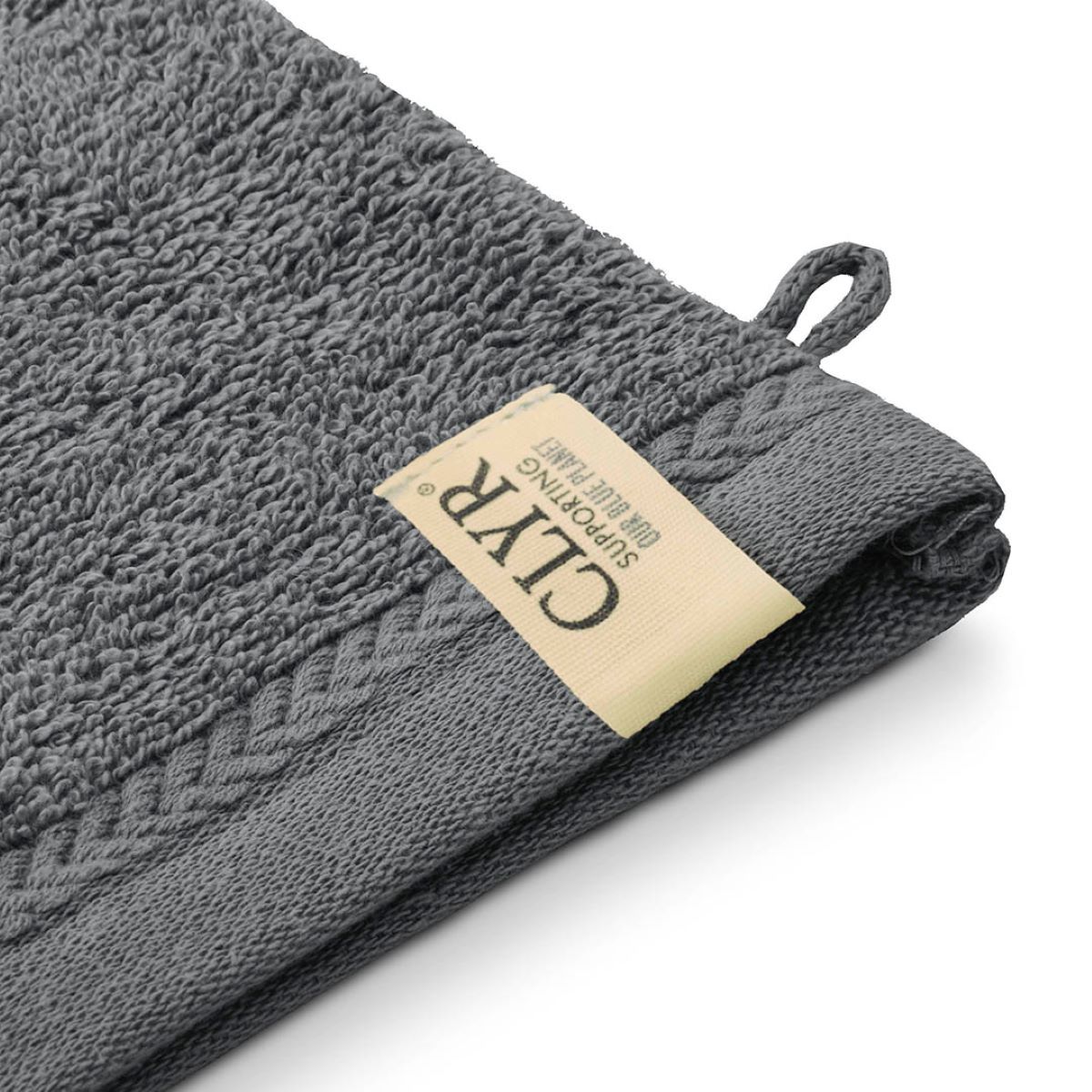 Clyr Washandjes 16x21 cm 500 gram Siberian Anthracite - 2 stuks