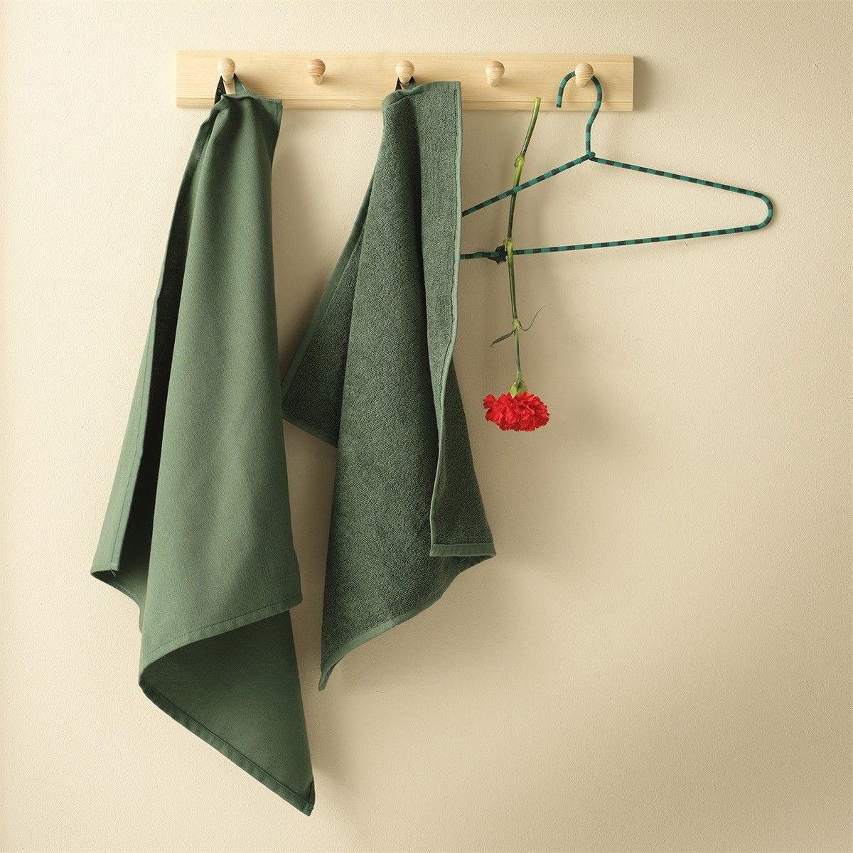 DDDDD Theedoek Logo Groen - 6 stuks