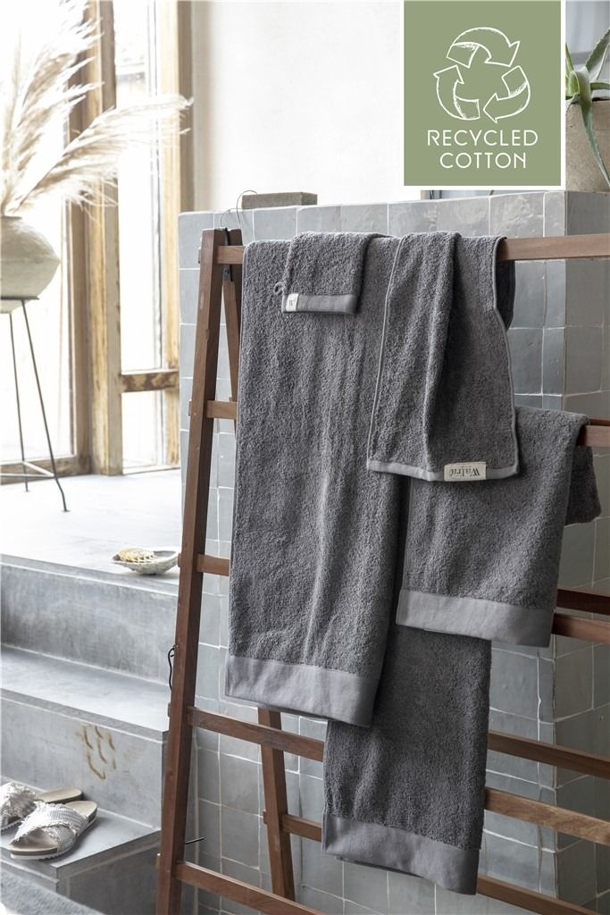 Walra Remade Cotton Washandje 16 x 21 cm 550 gram Grey - 6 stuks