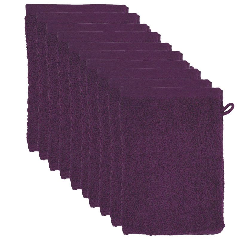 The One Washandjes Plum  - 10 stuks