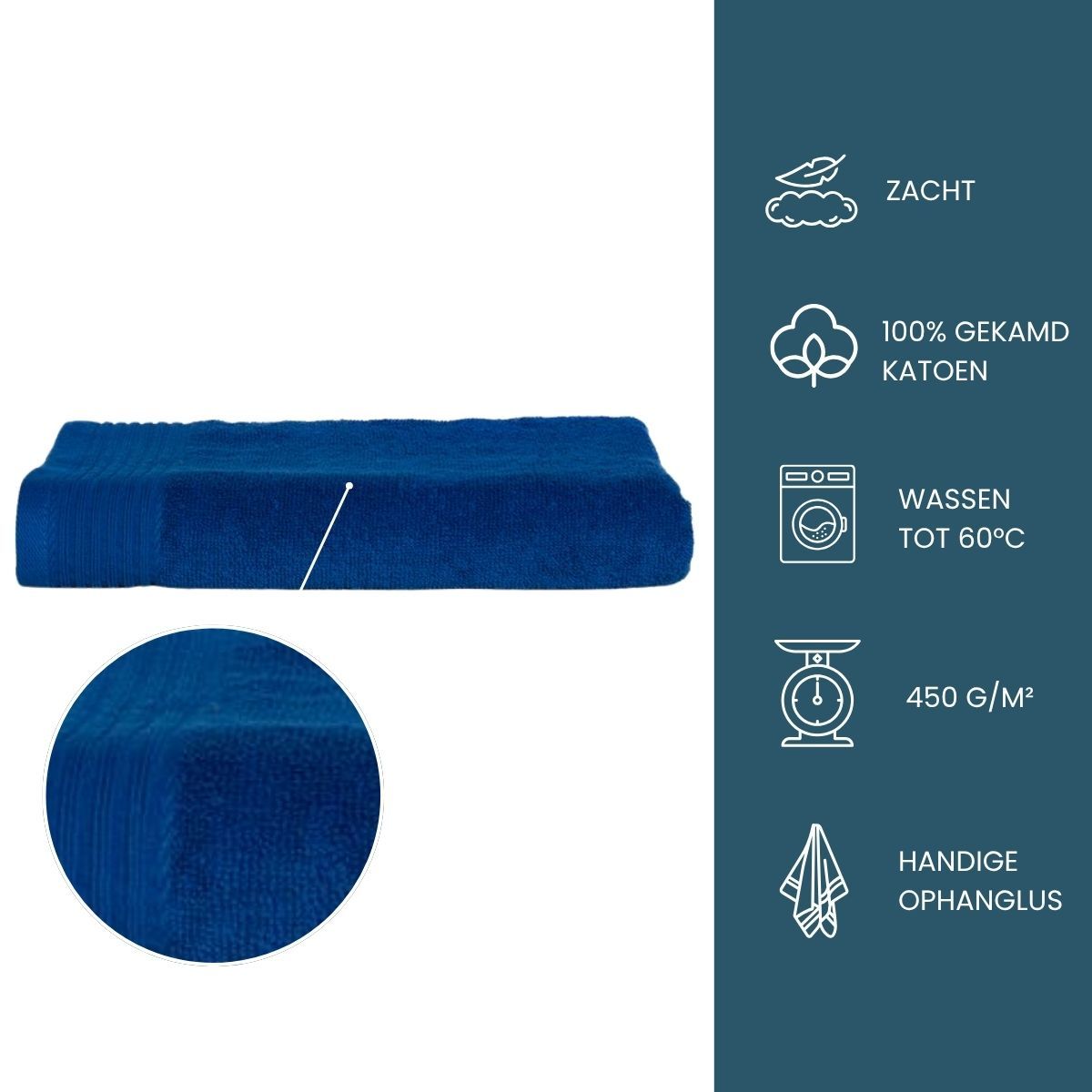 The One Badhanddoek 450 gram 70x140 cm Royal Blue
