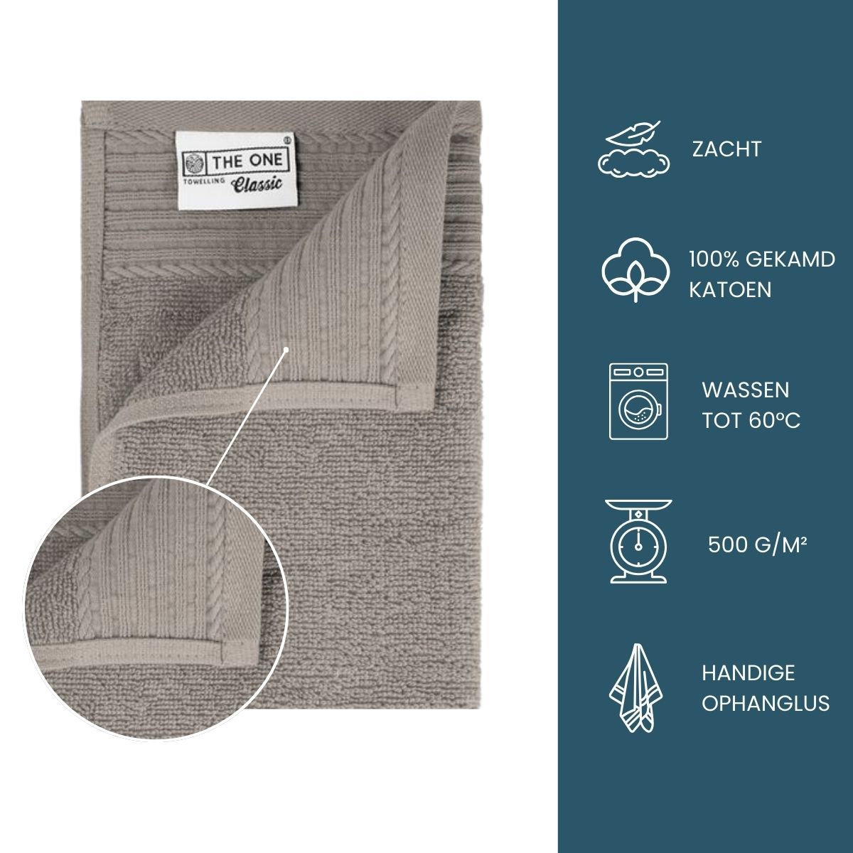 The One Gastendoek 30x50 cm 500 gram Taupe