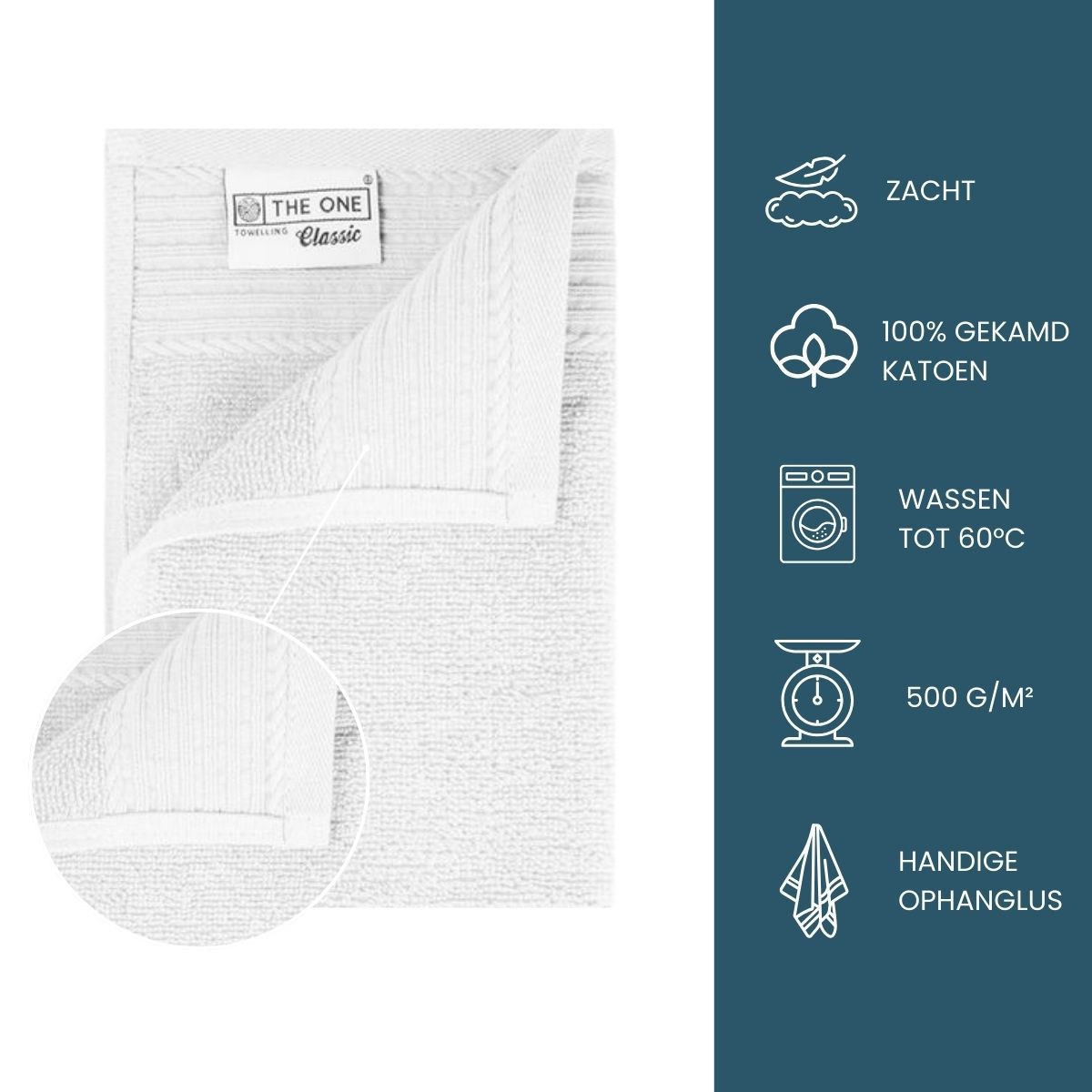 The One Gastendoek 500 gram 30x50 cm Wit (5 stuks)
